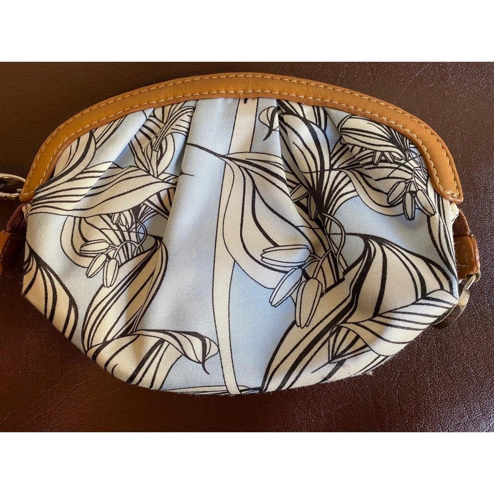 Francesco Biasia Purse Cloth Leather Wristlet Clutch Small Bulgaria sku2